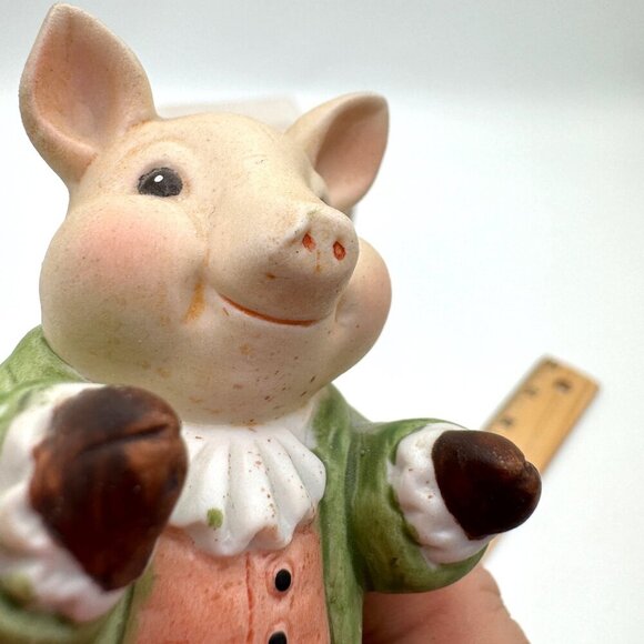 Shafford Mother Goose Vintage Bisque Tumbling Pig Figurines so cute farmhouse Pi - Picture 6 of 10